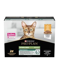 Purina Pro Plan Cat Sterilised Κοτόπουλο σε Σάλτσα 10x85gr