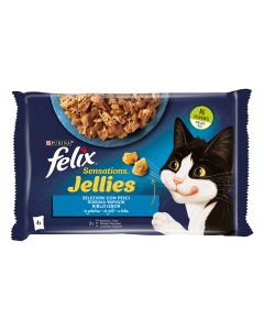 Felix Sensations Jellies με Σολομό 4x85gr