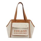 Zooland Τσάντα Μεταφοράς Canvas Καφέ 36x18x28cm