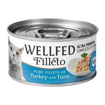 Wellfed Filleto Φιλετάκια Γαλοπούλα & Τόνος 70gr