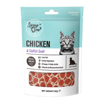 Jerky Time Chicken & Codfish Sushi 80gr

