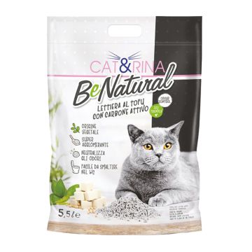 Cat & Rina Benatural Άμμος Tofu με Ενεργό Άνθρακα 5.5L