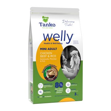 Welly Dog Adult Mini Chicken, Beef & Rice 3kg
