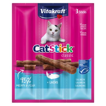 Vitakraft Cat Stick Mini με Σολομό 18gr 3τμχ