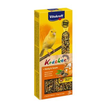 Vitakraft Kracker Trio με Μέλι & Σουσάμι για Καναρίνια 3τμχ