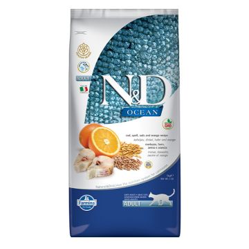 N&D Ocean Cat Adult Με Θαλασσινά & Πορτοκάλι 5kg