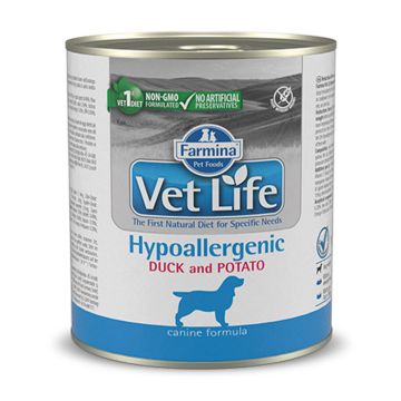 Vetlife Dog Hypoallergenic με Πάπια & Γλυκοπατάτα 300gr