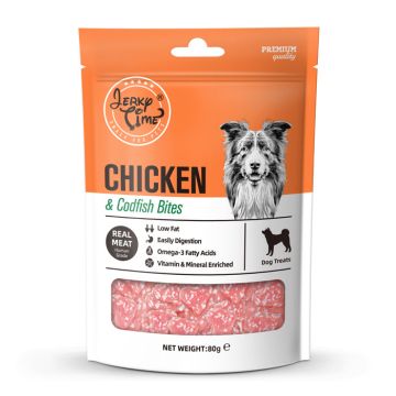 Jerky Time Chicken & Codfish Bites 80gr