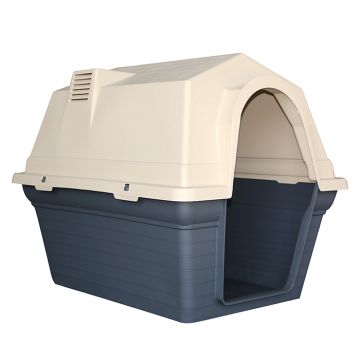 Σπιτάκι Σκύλου Γκρι με Καμινάδα Medium 84x63x62.9cm